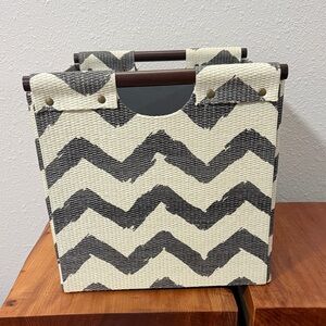 Chevron Patterned Storage Basket